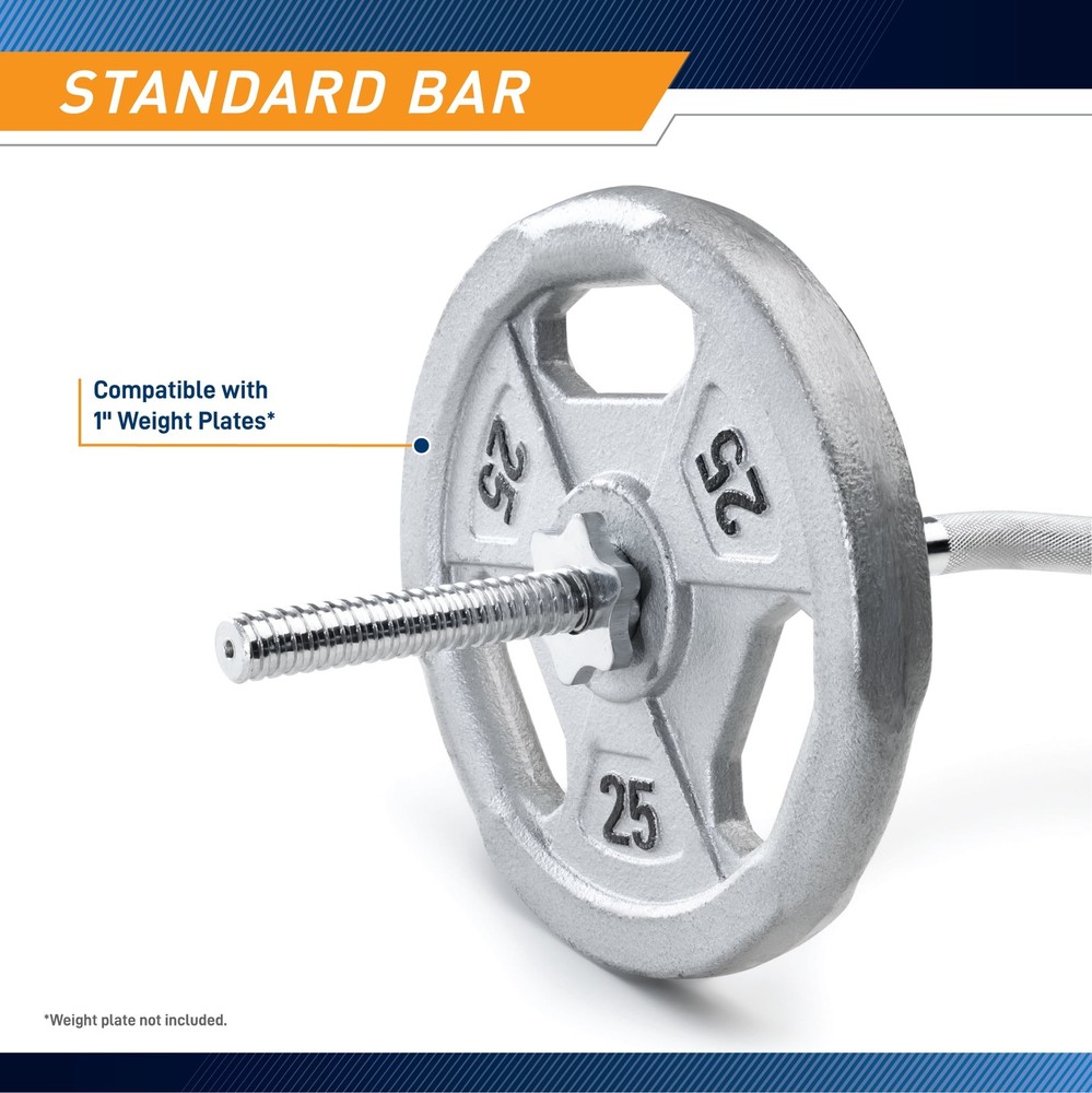 Threaded Standard Curl Bar TCB-48R