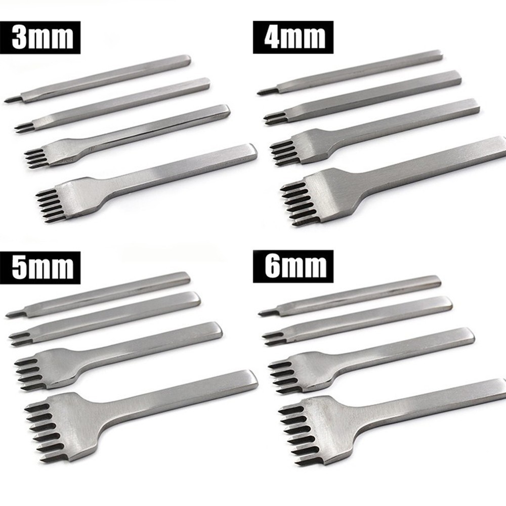 Professional Hole Punch Tool for Leather Craft Pricking Iron Stitching Chisel
