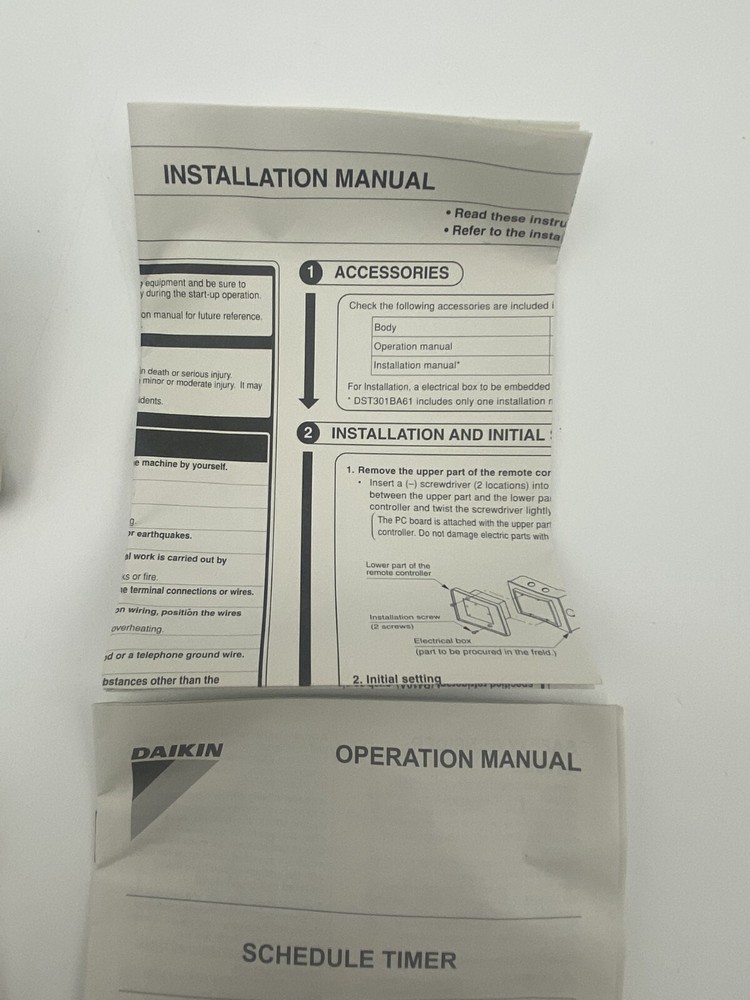 Daikin, DST301BA61, Wall Mounted, Schedule Timer, Time-Clock, Controller