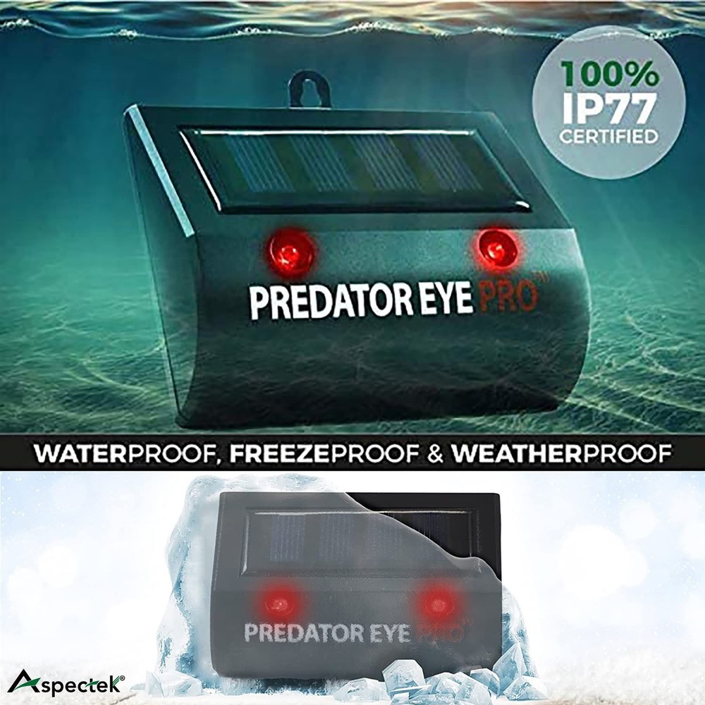 Solar-Powered Predator Light 4600 Sq Ft Night-Time Animal Control 2 Pack