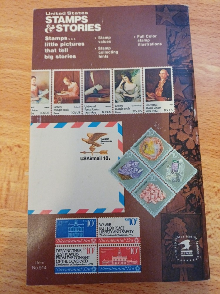 Stamps & Stories 1975 US Postage Stamp Value Book History Told In Stamps BOOK