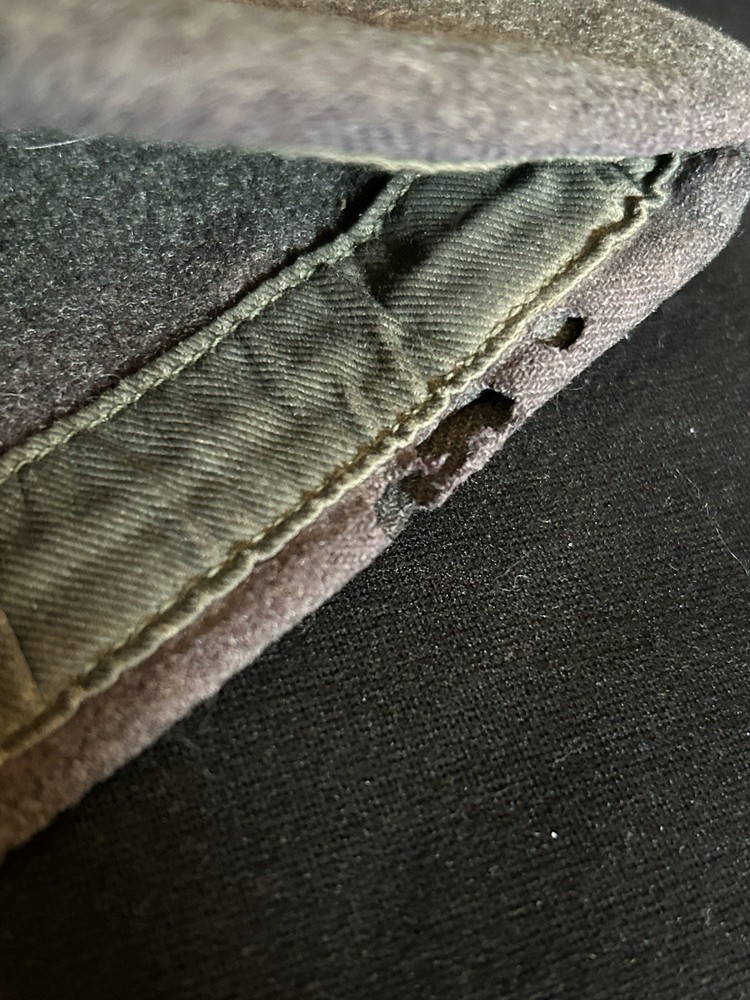 NICE! WW2 USMC Green Wool Overseas Hat w/ Cutter Tag
