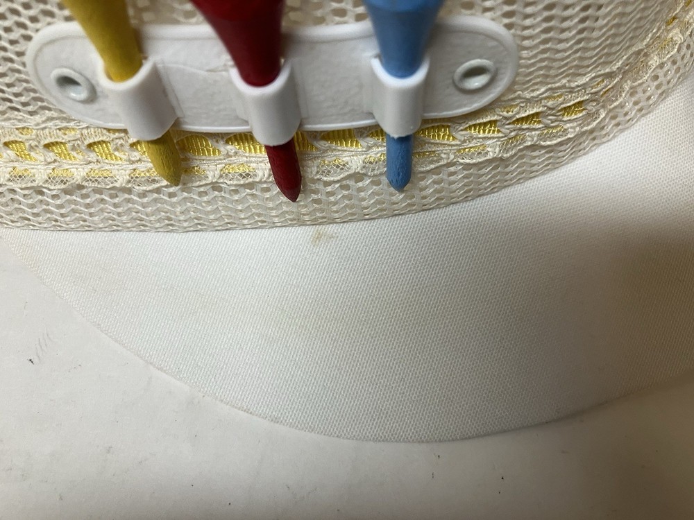 VTG Town Talk Pipestem Golf Tee Hat White Mesh