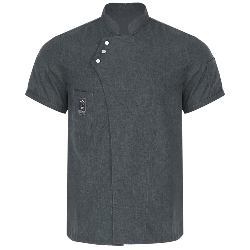 Men's T-shirts Basic Chef Coats Working Shirt Kitchen Top Cafe Jacket Cooking