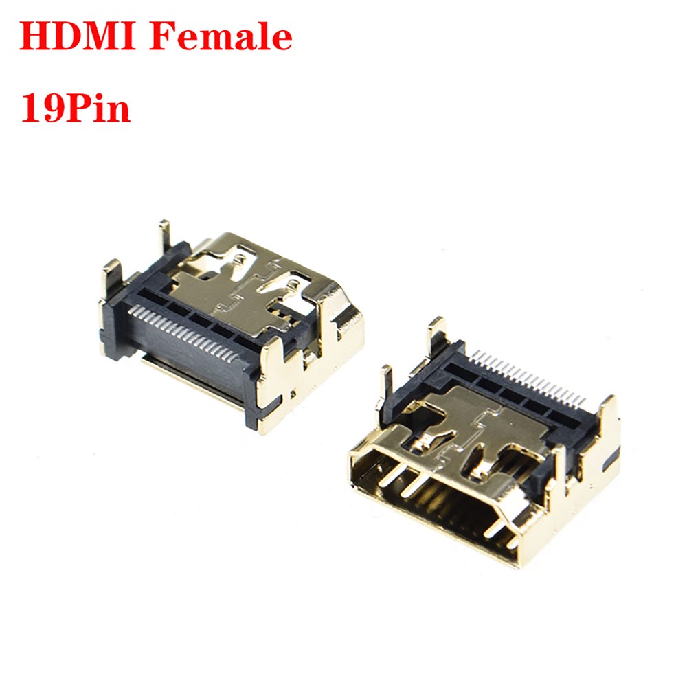 HDMI Compatible Female Jack/Socket Plug 19PIN Right Angle SMT SMD
