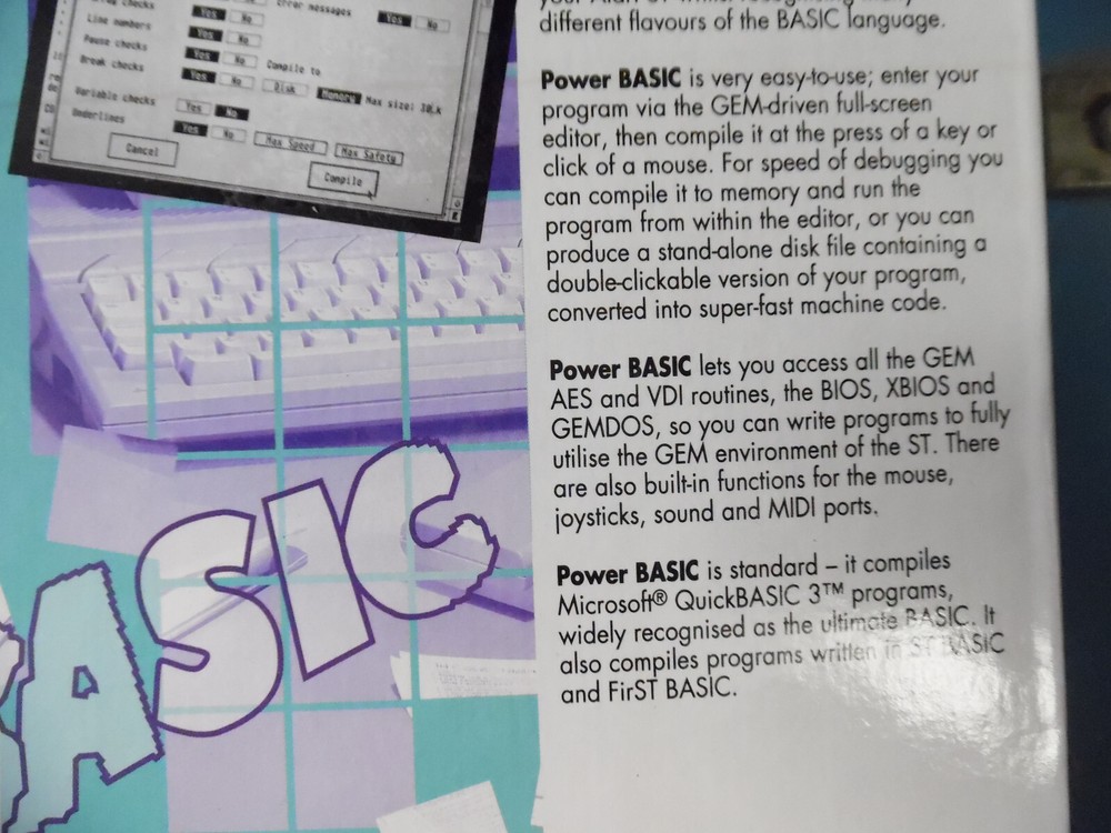 Introduction to Basic Programming Atari/HISOFT 1040/Mega/TT ST NEW Disk