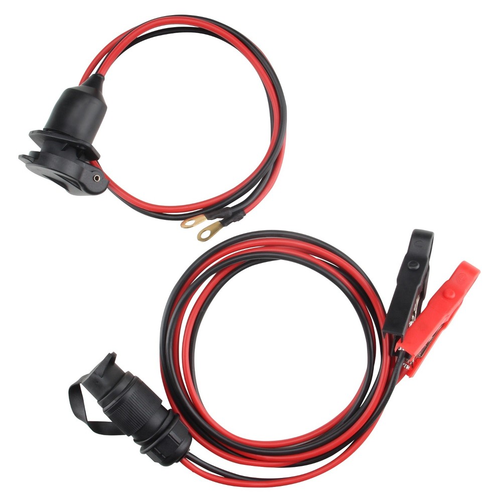 Motorcycle Jump Starter Kit - Socket for Retrofitting + Fully Insulated Starter Cable
