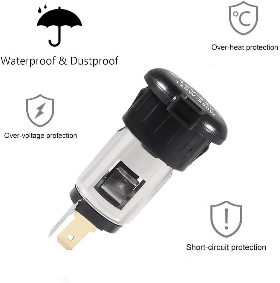 2Pack Car Cigarette Lighter Socket, Juerly Cigarette Lighter Splitter Power Outl