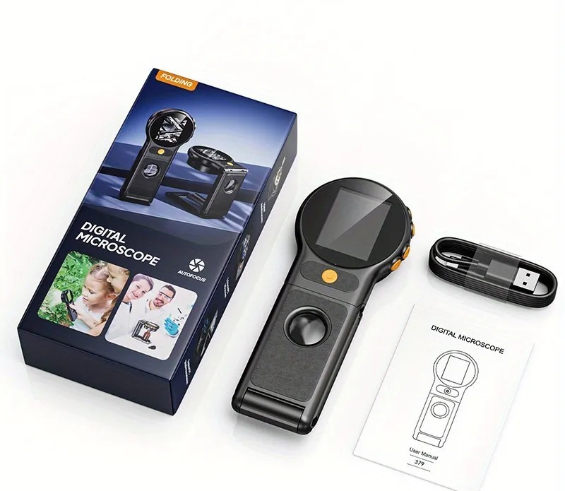 Folding Digital Microscope - Handheld Portable Magnifier With 2" IPS Screen,...