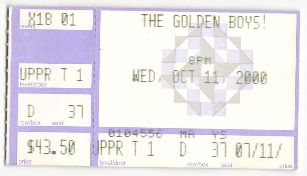 Vintage 2000 Frankie Avalon Fabian Bobby Rydell Concert Ticket Stub Cerritos CA