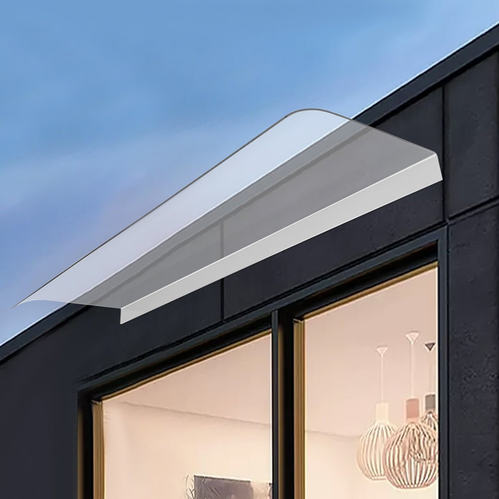 Clear Polycarbonate Awning Canopy for Windows and Doors, 50cm × 120cm