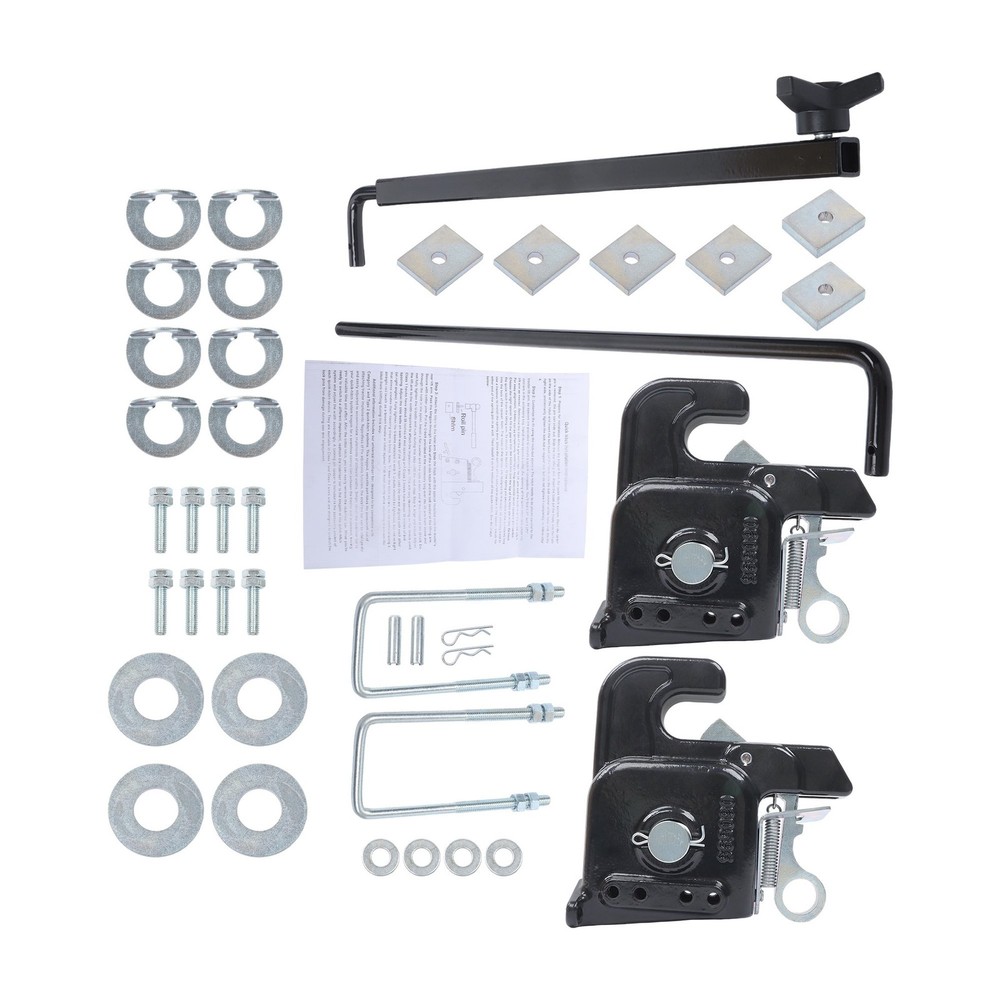 Black Quick Hitch w/Stabilizer Bar for Category 1 Tractors/Implement Easy Change