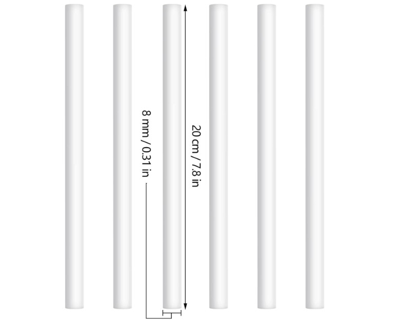 Mudder 24 pcs Humidifier Sticks Filter Refill 7.87'' Mini Air Diffuser Pure Cott
