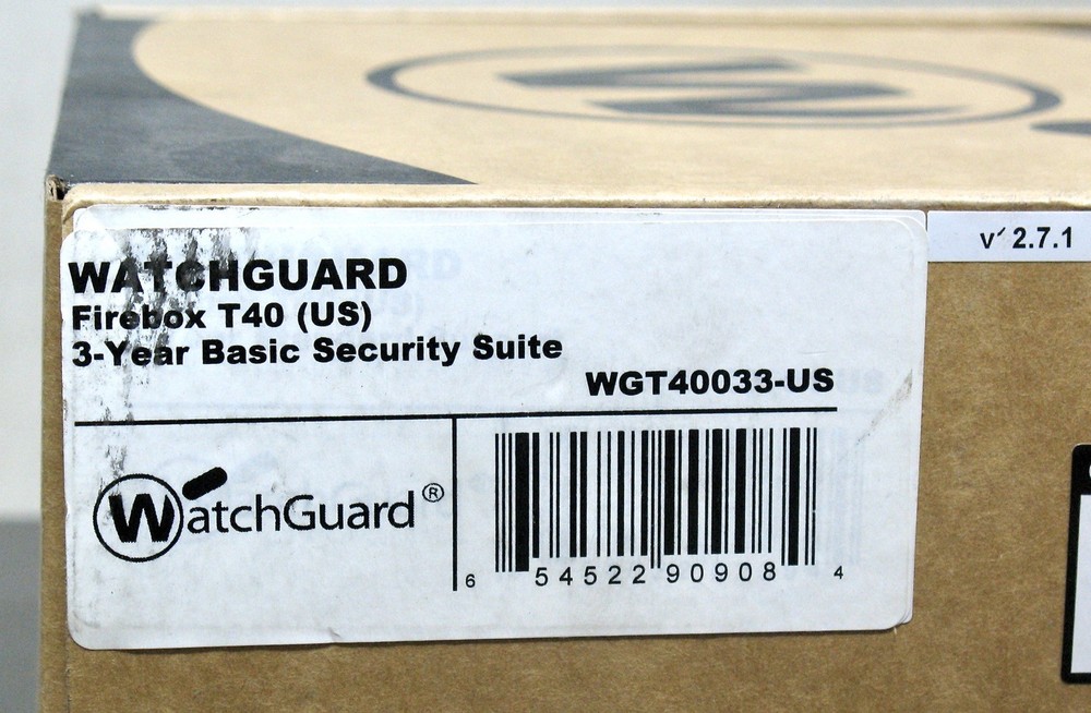 WatchGuard Technologies Firebox T40 Firewall  - FS4AE5 - New!