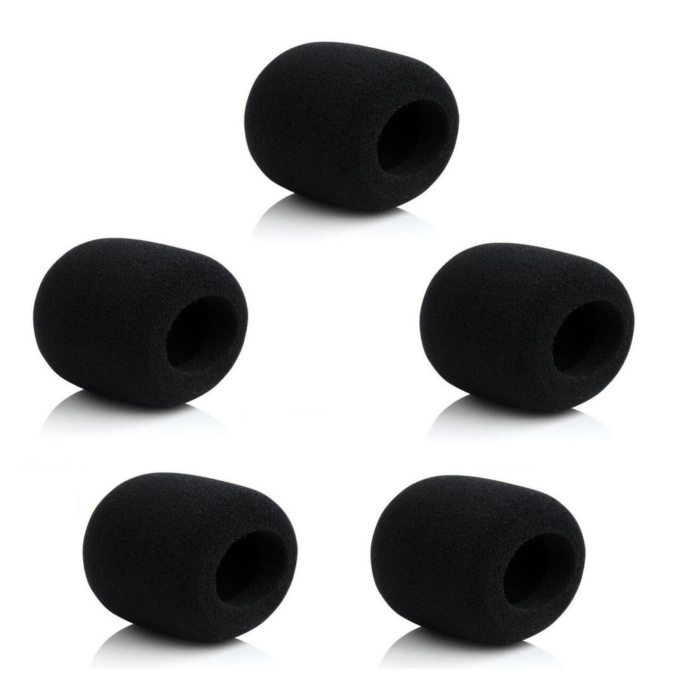 5 Pack Wireless Microphone Windscreen fit Shure SLX-D Wireless Microphone Black