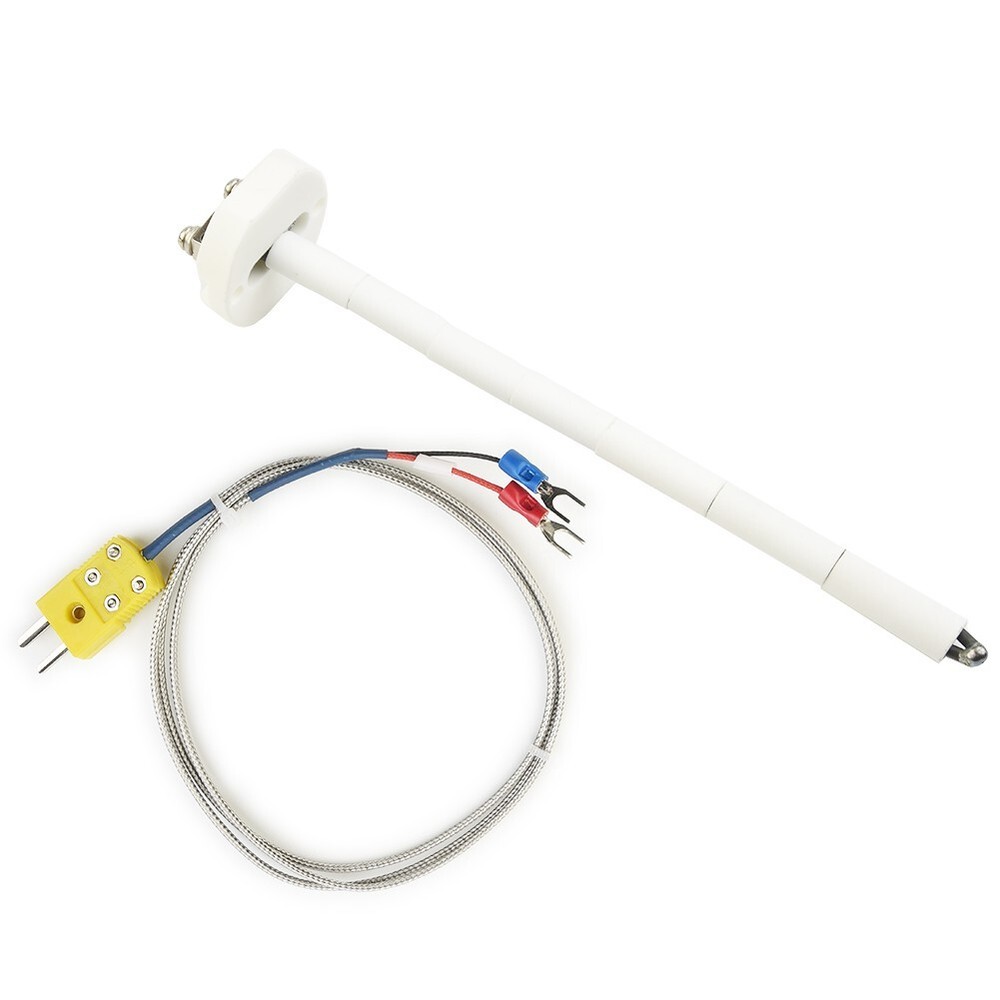 Very High Temperature K-Type Thermometer Ceramic Probe Forge Crucible Kiln