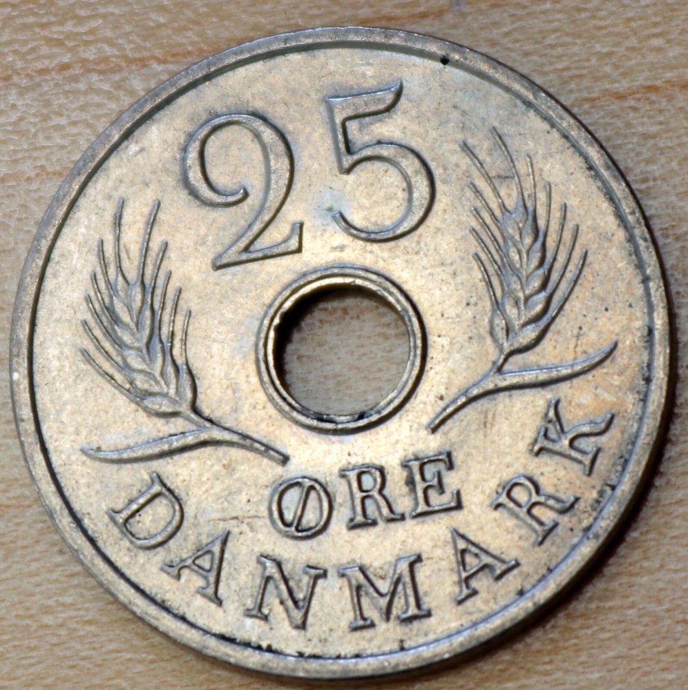 1968 Denmark 25 Ore Unc.