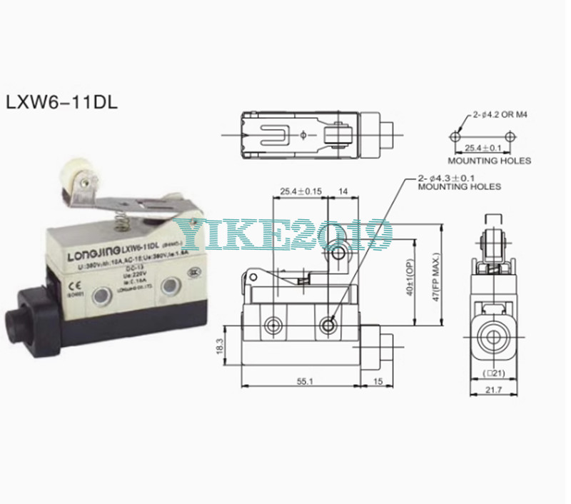 1PC New FOR LONGJING Micro stroke limit switch LXW6-11DL