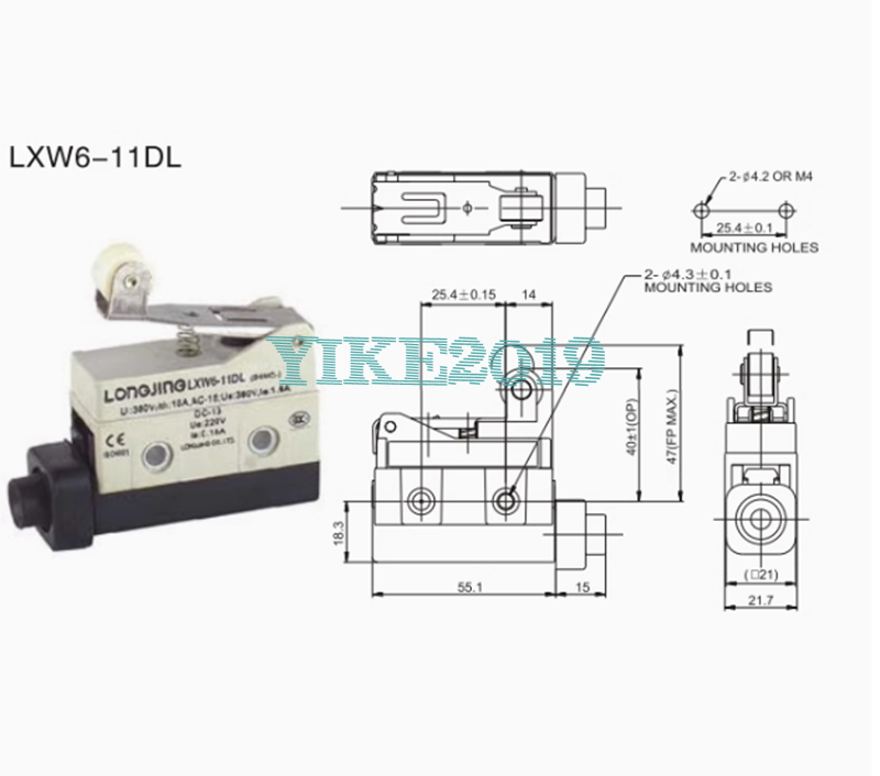 1PC New FOR LONGJING Micro stroke limit switch LXW6-11DL