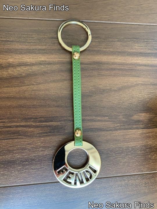 FENDI Logo Keychain Key Ring Authentic Women