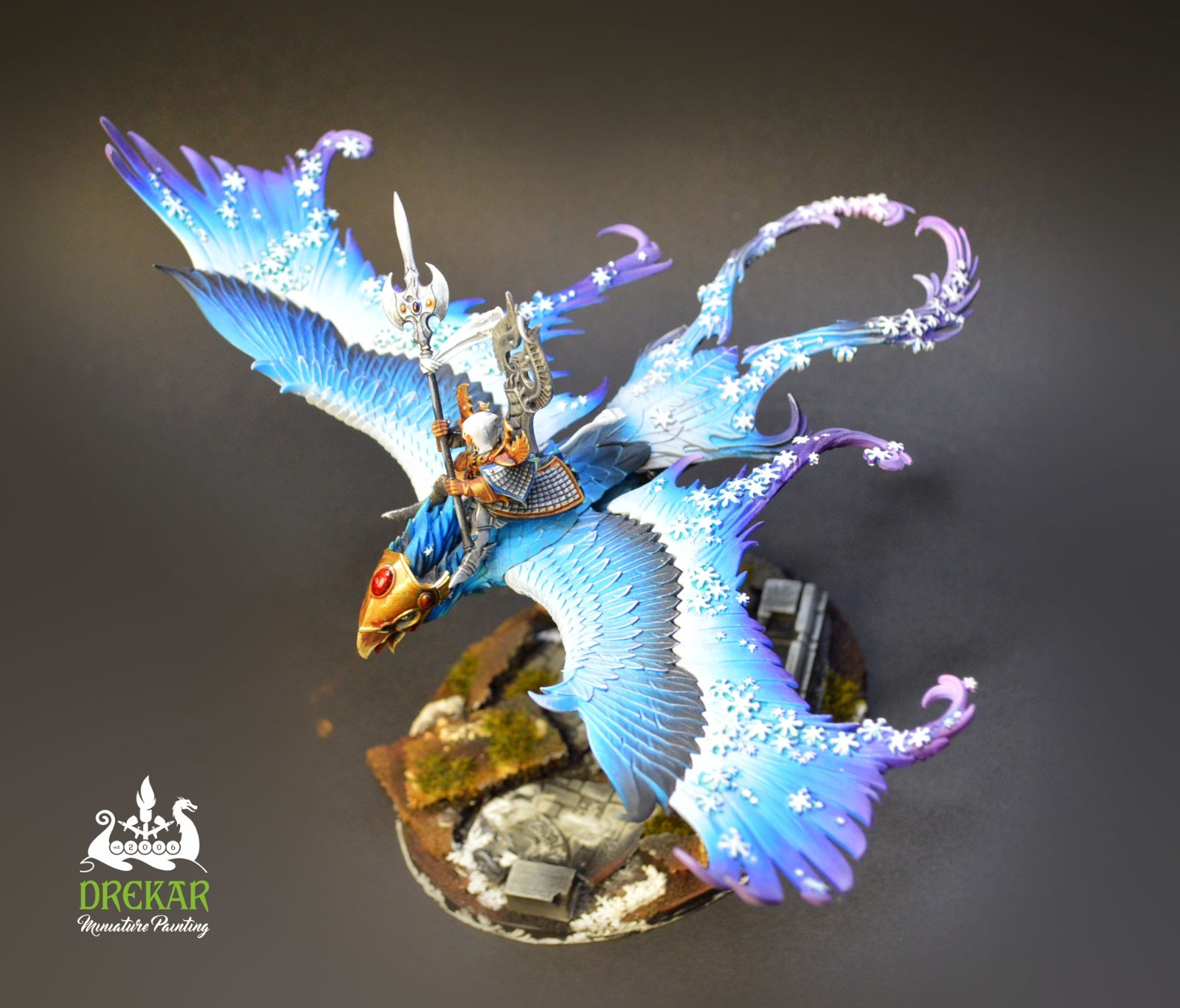 Frostheart Phoenix High elf old world ** COMMISSION ** painting