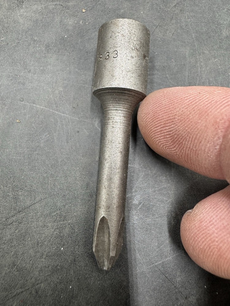 APEX TOOLS 833, 3/8" SOCKET DRIVEN, #3 PHILLIPS SCREWDRIVER BIT.