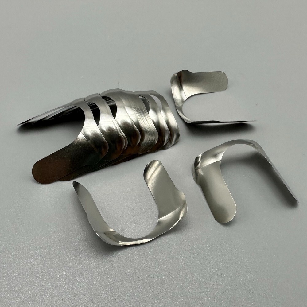 30Pcs Dental Matrix Contoured Anterior Metal Matrix M8 Twin Anterior Matrices