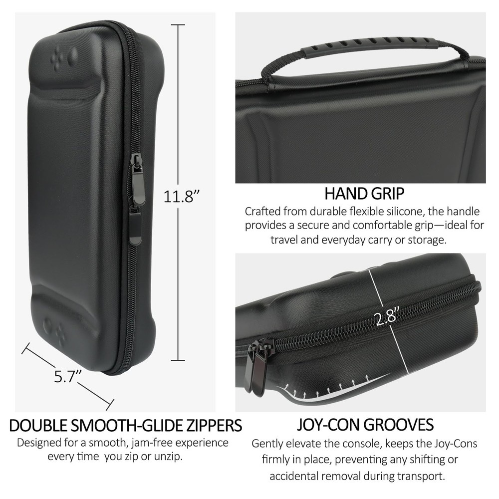 Carrying Case and Dockable for Nintendo Switch 2,8 SWITCH 2 BUNDLE