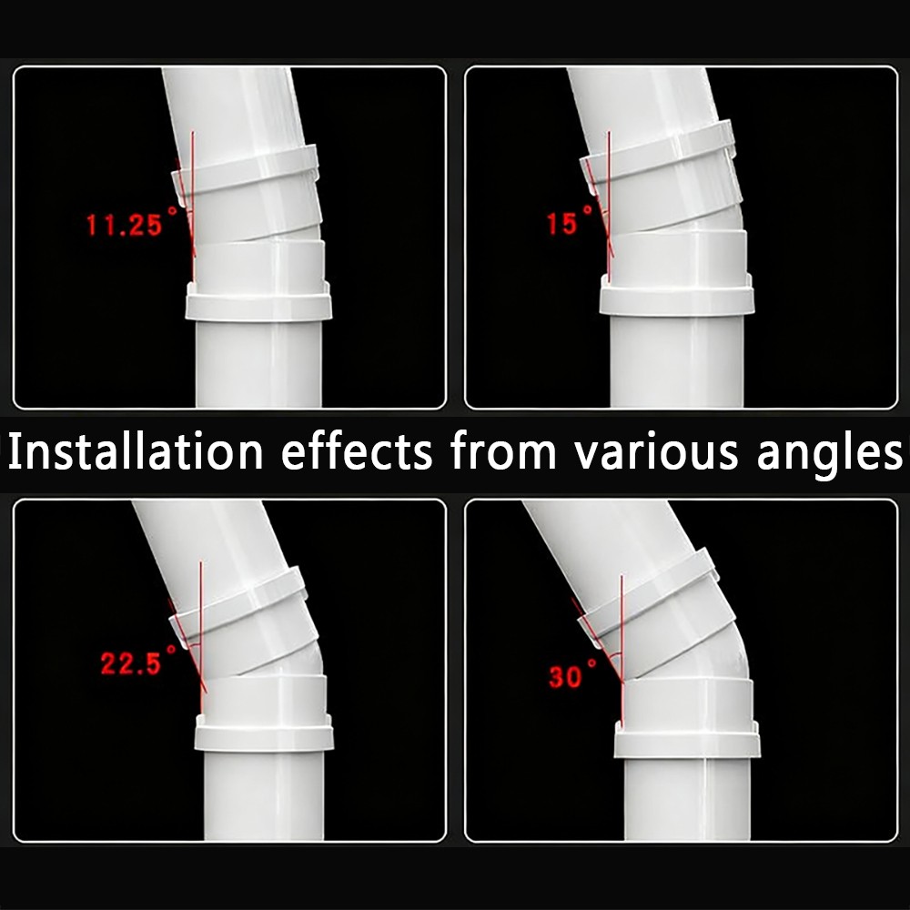 PVC Drain Pipe Coupling Connector Plumbing Fitting Elbow Various Angles / Size