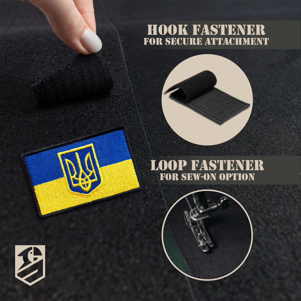 2Pcs Ukraine Flag Patch Set, Embroidered Ukrainian Patch 2x3