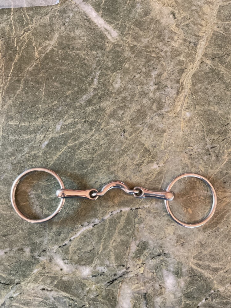 cottage craft half moon link loose ring snaffle bit 5.5 inches