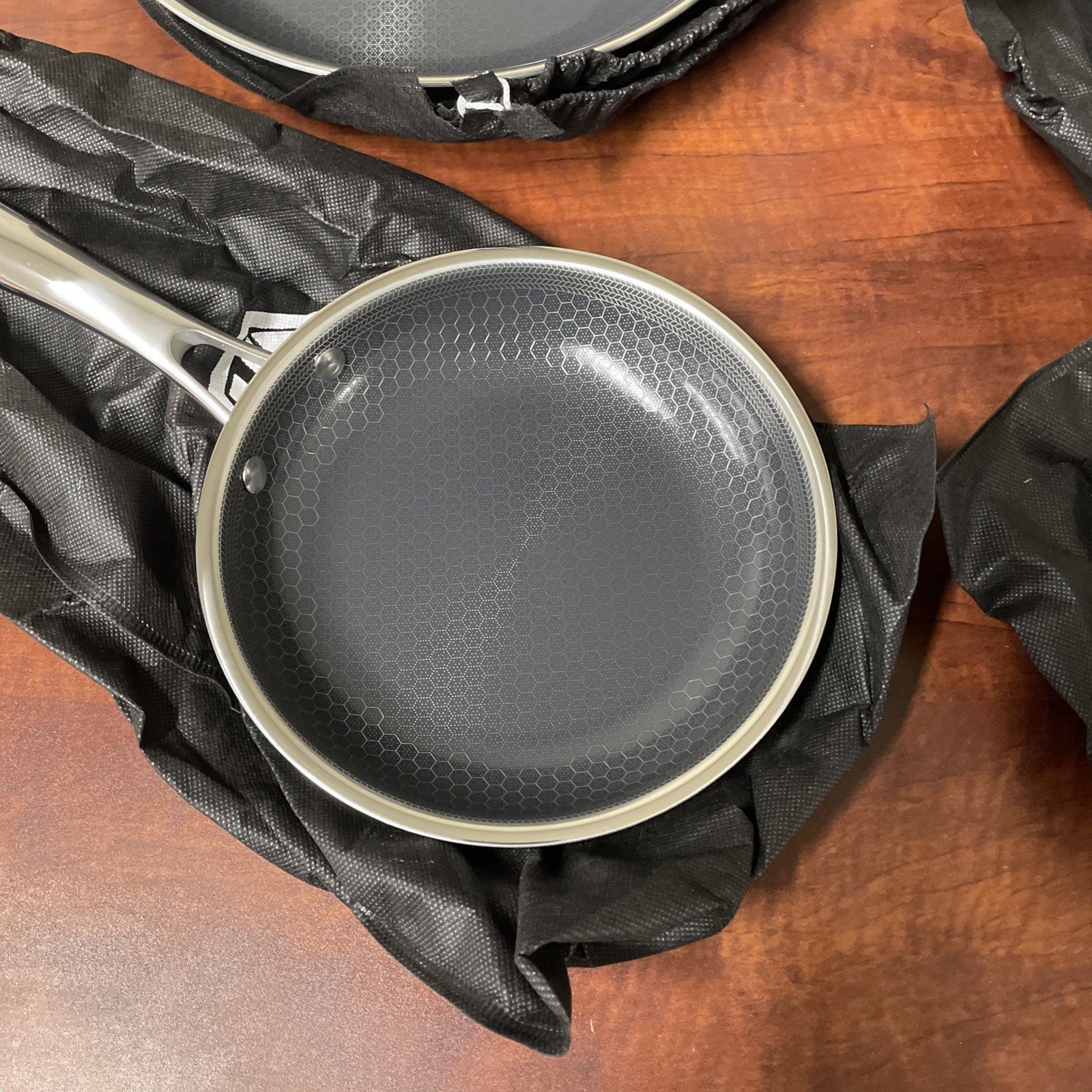 HexClad Hybrid 7-Piece Cookware Fry Pan Set 8” 10” 12” Inch W/ Lids & 12” Wok