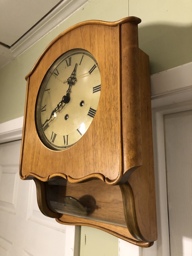 1970s German Heco wall clock /key