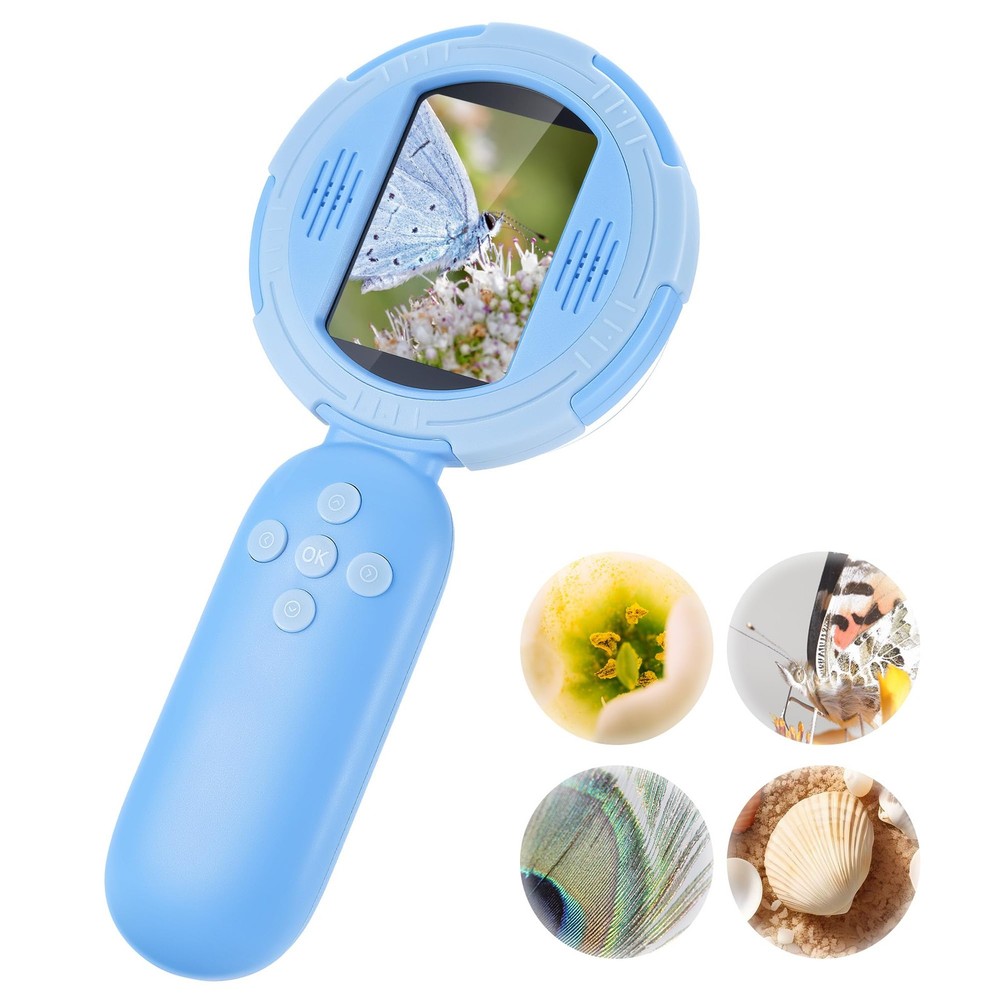 Handheld Microscope for Kids, Mini Digital Microscope for Kids with 2'' Inch Scr
