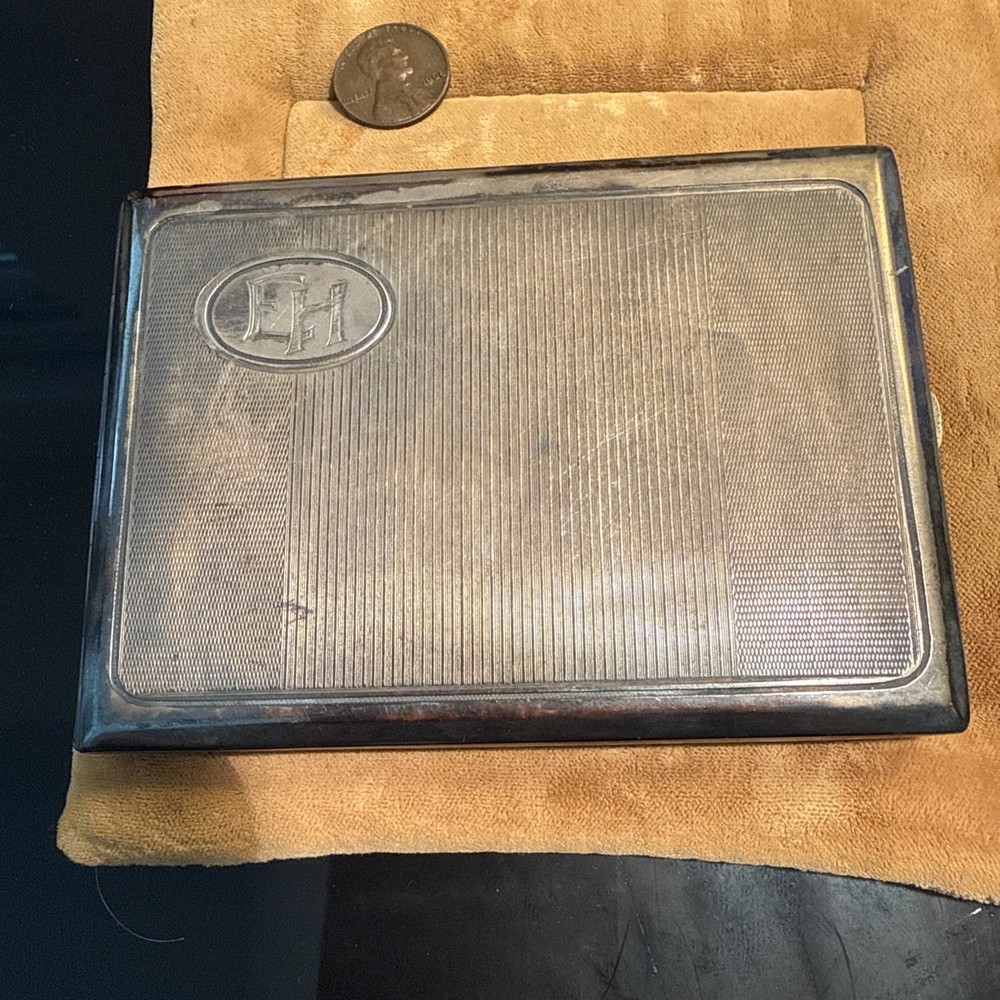 antique silver cigarette case