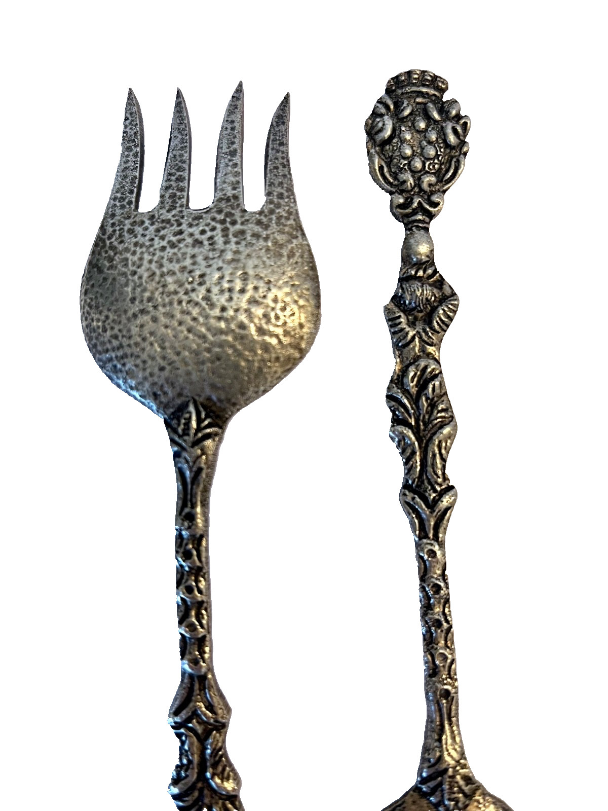 MONTAGNANI Italy Silver Plated Serving Spoon & Fork 7"