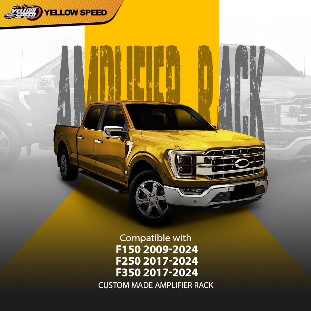 Custom Made Amplifier Rack Fits 2009-2024 Ford F-150/2017-2024 F-250 F-350 Truck