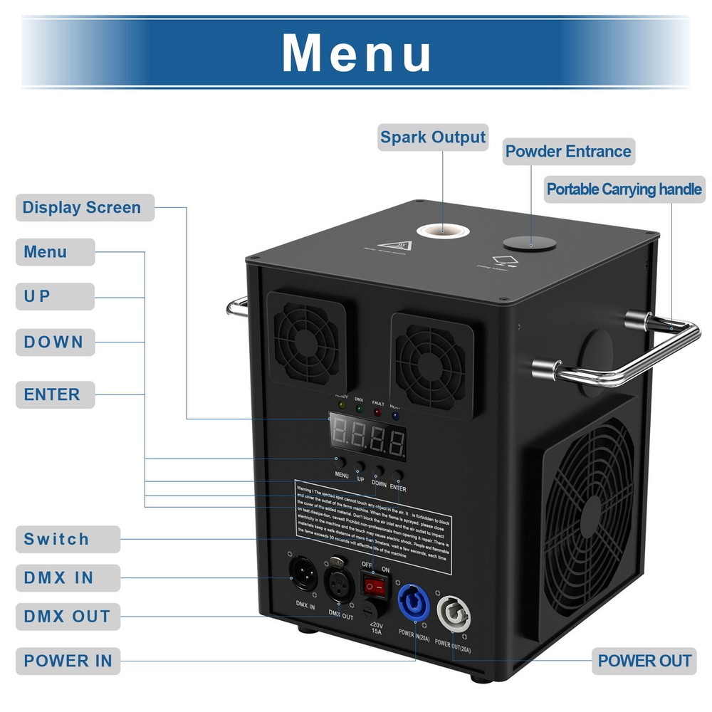 1/2/4Pcs 700W Cold Spark Machine Firework Special Stage Effect Flame Effect DMX