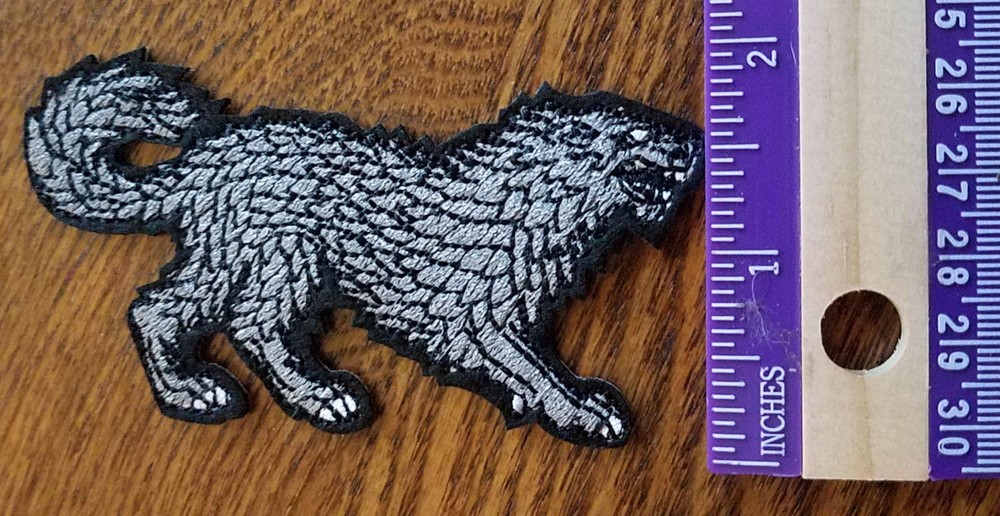 Game of Thrones Stark Wolf Figure Patch 3 1/2 inches