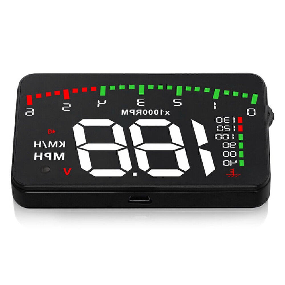 A9003.5"HUDHeadUpDisplayOBDIISpeedAlarmKM/hSpeedWarning-