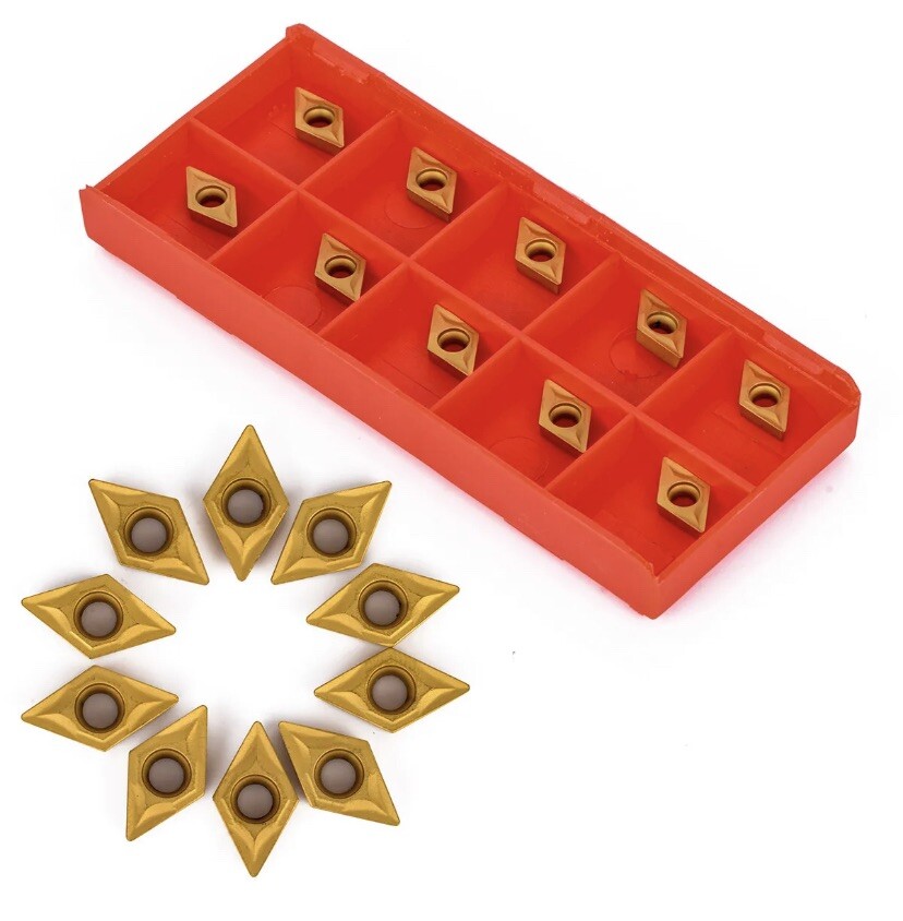 50Pcs DCMT070204 CK251 Carbide Inserts For Lathe Turning Tool Boring Bar Cutter