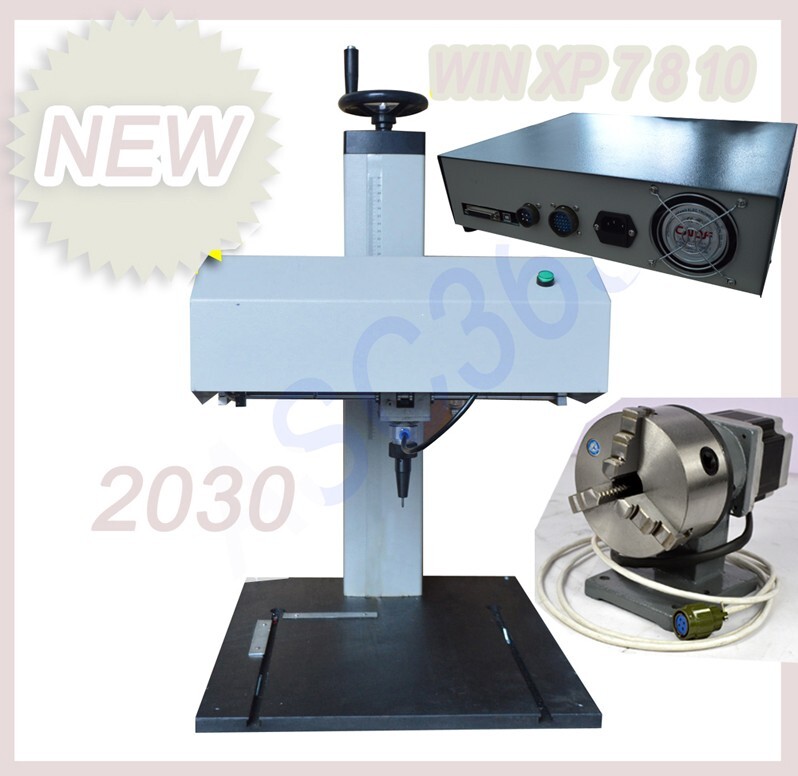 Pneumatic Metal Marking Machine Dot Pin Marking Machine Rotary Axis Rotating Chu