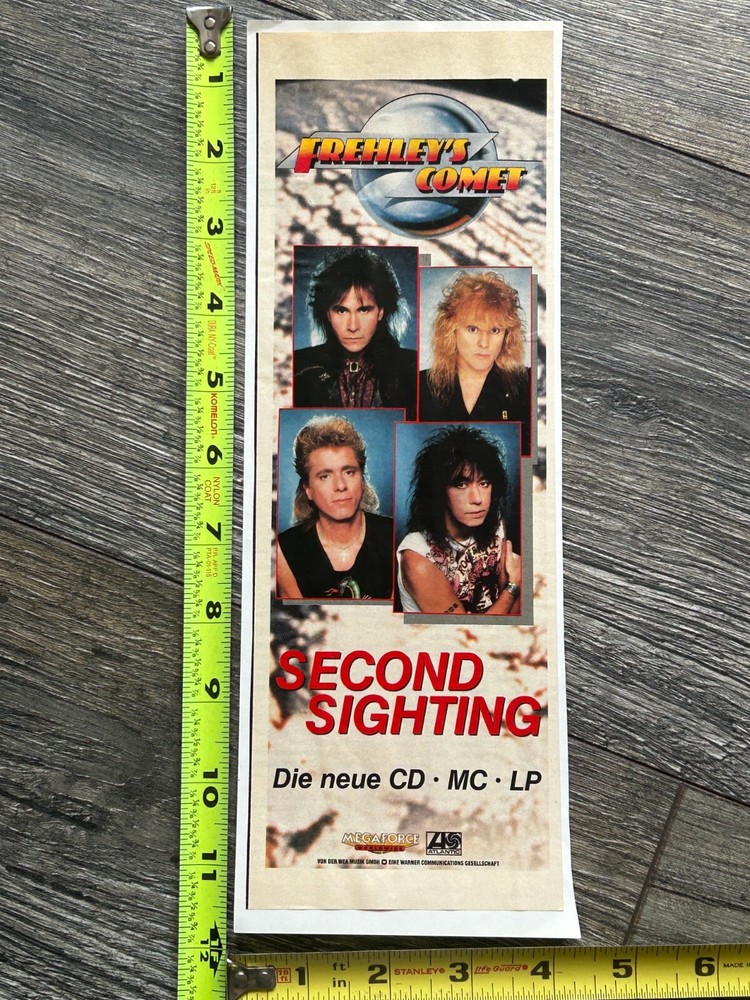 KISS Ad Advert ACE FREHLEY Frehley's Comet Second Sighting Germany Vintage Kiss
