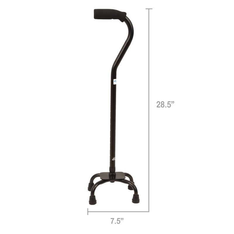 Adjustable Quad Cane Lightweight Small Base Ergonomic Grip Non-Slip Stability US