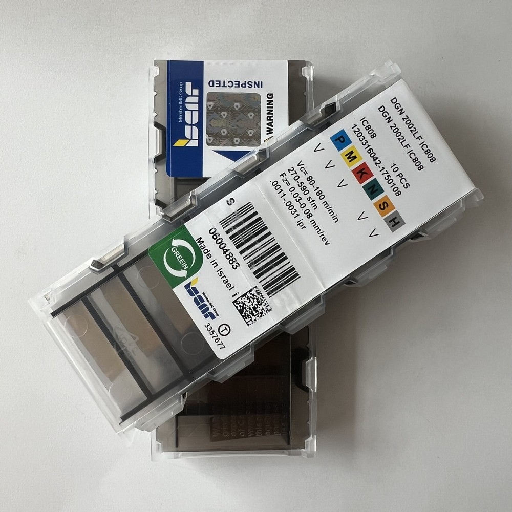 ISCAR / DGN2002LF IC808 / Industrial indexable carbide inserts 10 Pcs