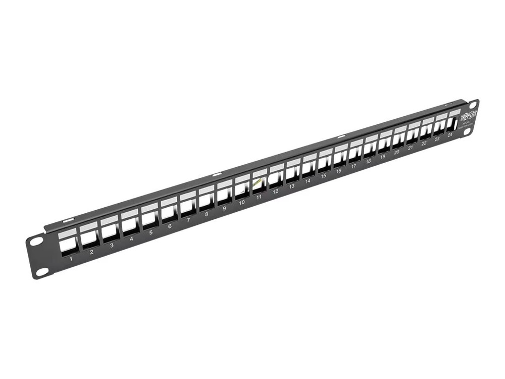 Tripp Lite 24-Port 1U Rack-Mount Shielded Blank Keystone/Multimedia Patch Panel