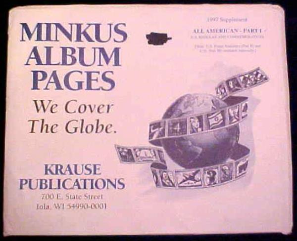 1998 Minkus All American Part 1 Supplement Pages -- New Old Stock