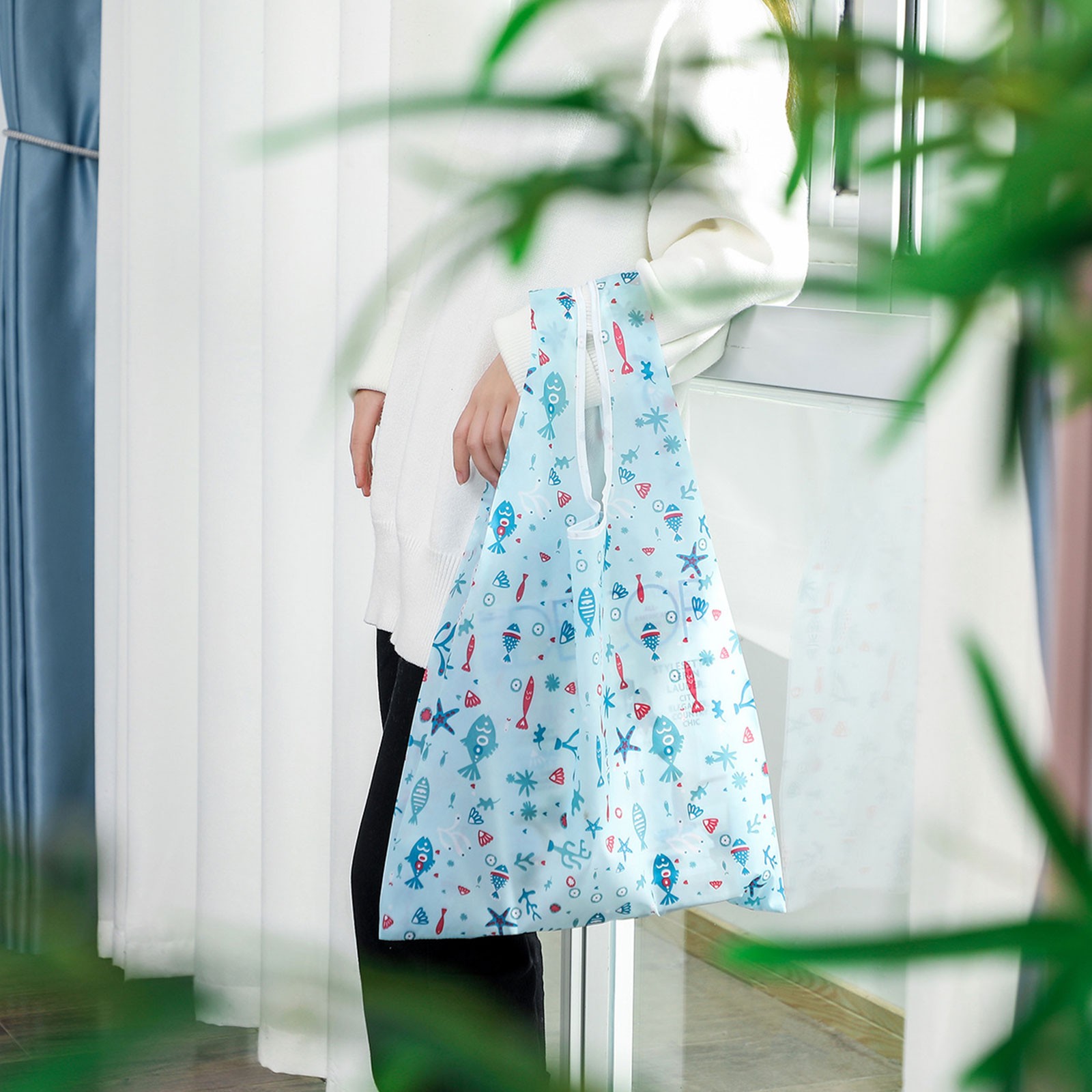 5 Pack Shopping Bags Reusable Grocery Bags Foldable Shopping Bags Heavy Duty