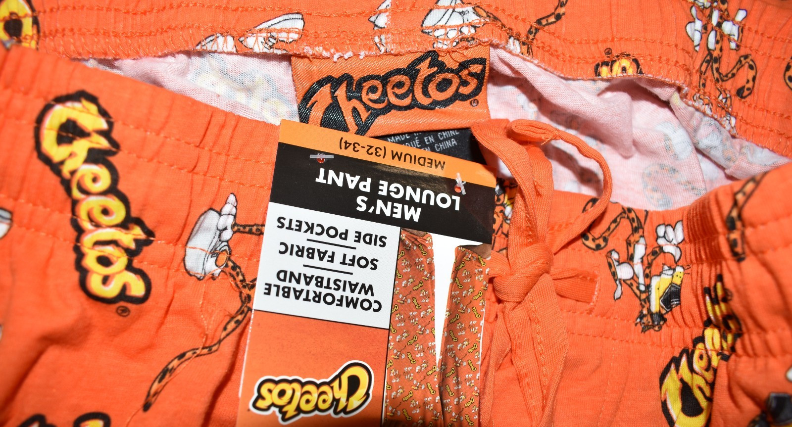 Cheetos Chester Cheetah All Over Print Mens Lounge Pajama Pants NWT Medium