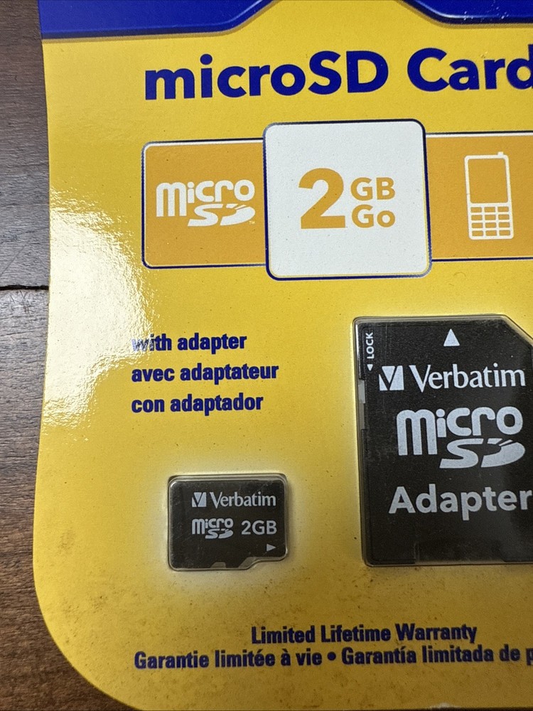 Verbatim microSD Card 2GB (w/SD adapter)